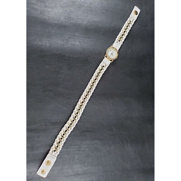 VINTAGE decree White Gold Tone Quartz Women's 90s Y2K Watch- PT1715 - Picture 3 of 10